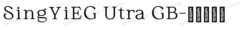 SingYiEG Utra GB字体转换
